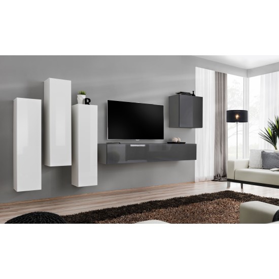 Wall unit SWITCH III - White/Graphite image