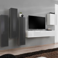 Wall unit SWITCH III - Graphite/White