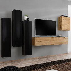מזנון תלוי לסלון SWITCH III - Black/Wotan מזנון תלוי לסלון SWITCH III - Black/Wotan