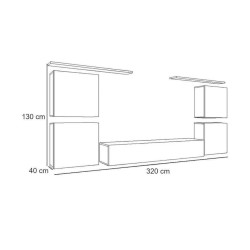 מזנון תלוי לסלון SWITCH IV - Graphite מזנון תלוי לסלון SWITCH IV - Graphite