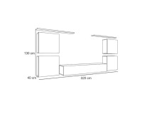 מזנון תלוי לסלון SWITCH IV - Wotan/Graphite. ריהוט, מזנונים, מזנונים בסגנון מודרני, קולקציית SWITCH.