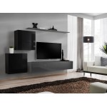 Wall unit SWITCH V - Black/Graphite
