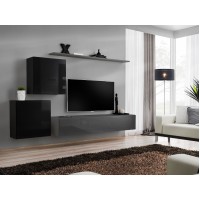 Wall unit SWITCH V - Black/Graphite