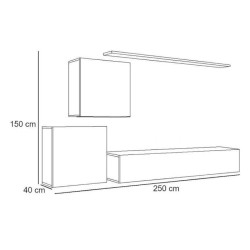 Wall unit SWITCH V - Black/Wotan Wall unit SWITCH V - Black/Wotan