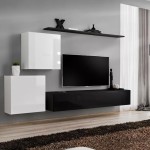 Wall unit SWITCH V - White/Black