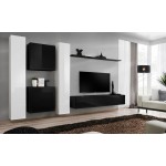 Wall unit SWITCH VI - White/Black