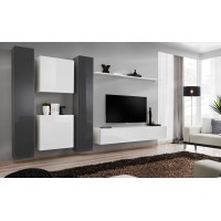 Wall unit SWITCH VI - Graphite/White