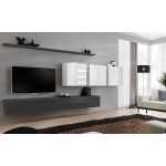 Wall unit SWITCH VII - Graphite/White