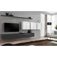 Wall unit SWITCH VII - Graphite/White