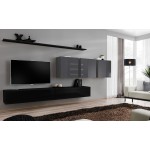 Wall unit SWITCH VII - Black/Graphite