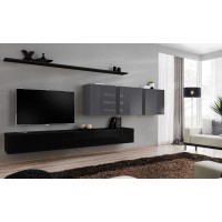 Wall unit SWITCH VII - Black/Graphite