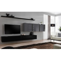 Wall unit SWITCH VII - Black/Graphite Wall unit SWITCH VII - Black/Graphite