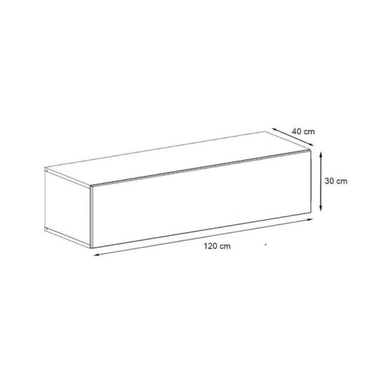 מזנון תלוי לסלון SWITCH VII - Wotan/Graphite. ריהוט, מזנונים, מזנונים בסגנון מודרני, קולקציית SWITCH.