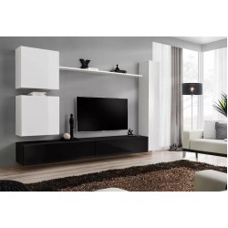 Wall unit SWITCH VIII - White/Black