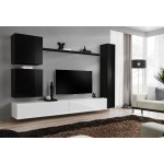 Wall unit SWITCH VIII - Black/White
