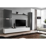 Wall unit SWITCH VIII - Graphite/White