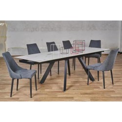 Dining set - table with ceramic top and 6 chairs Dining set - table with ceramic top and 6 chairs