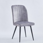 Chair in velvet fabric