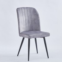 Chair in velvet fabric
