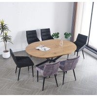 Dining set - round table DT-193-MDF and 4 chairs
