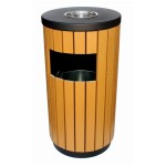 Круглая мусорная урна со встроенной пепельницей модель 9457