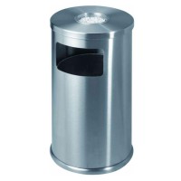 Круглая мусорная урна со встроенной пепельницей модель 9487