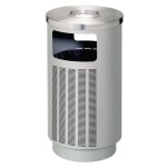 Круглая мусорная урна со встроенной пепельницей модель 9488