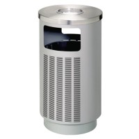 Круглая мусорная урна со встроенной пепельницей модель 9488