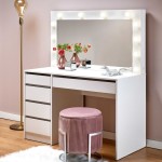 שולחן איפור HOLLY X עם מראה ותאורה