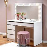 שולחן איפור HOLLY X עם מראה ותאורה