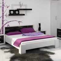 Bed VIKI white, for mattress 160/200