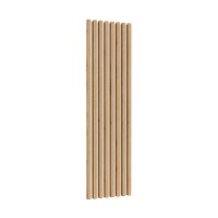 Long Slats on Panel CELINE 02, Wotan Oak /  White Glossy