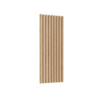 Long Slats on Panel CELINE 04, Wotan Oak / White Glossy, 146/55
