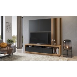 TV Panel CELINE 03 (Wotan Oak / Matte Black) TV Panel CELINE 03 (Wotan Oak / Matte Black)