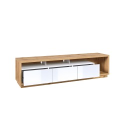 TV Cabinet CELINE 40, Wotan Oak / White Glossy TV Cabinet CELINE 40, Wotan Oak / White Glossy