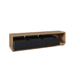 TV Cabinet CELINE 40, Wotan Oak / Matte Black TV Cabinet CELINE 40, Wotan Oak / Matte Black
