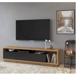 TV Cabinet CELINE 40, Wotan Oak / Matte Black TV Cabinet CELINE 40, Wotan Oak / Matte Black