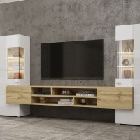 COBY 10 Wall Unit - White Gloss / Wotan Oak