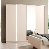 Wardrobe DAST - 4 doors with mirror, hinged, 220 cm