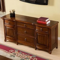 Классическая деревянная телевизионная тумба HST020