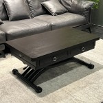 Transformer Table N-9, Wenge, with wooden tabletop and drawers