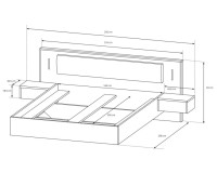 מיטה זוגית עם שידות לילה - SEGA. ריהוט, חדרי שינה, ריהוט מודולרי, מיטות, מיטות עץ, חדר שינה SEGA.