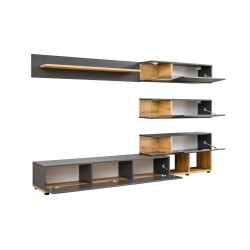 SILK Grey/Wellington - Living Room Wall Unit SILK Grey/Wellington - Living Room Wall Unit