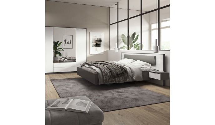 SEGA - двуспальная кровать с прикроватными тумбочками